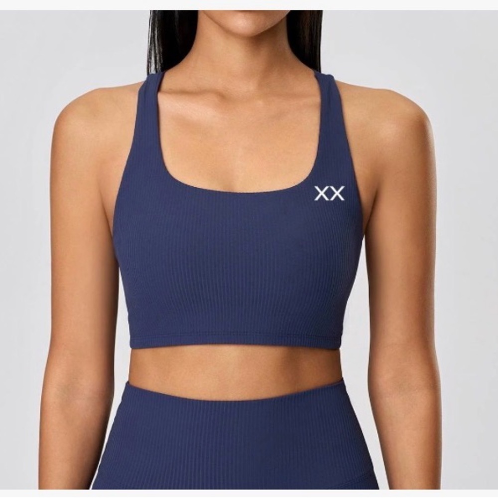 Blackout Barbell Vera Sports Bra in Navy